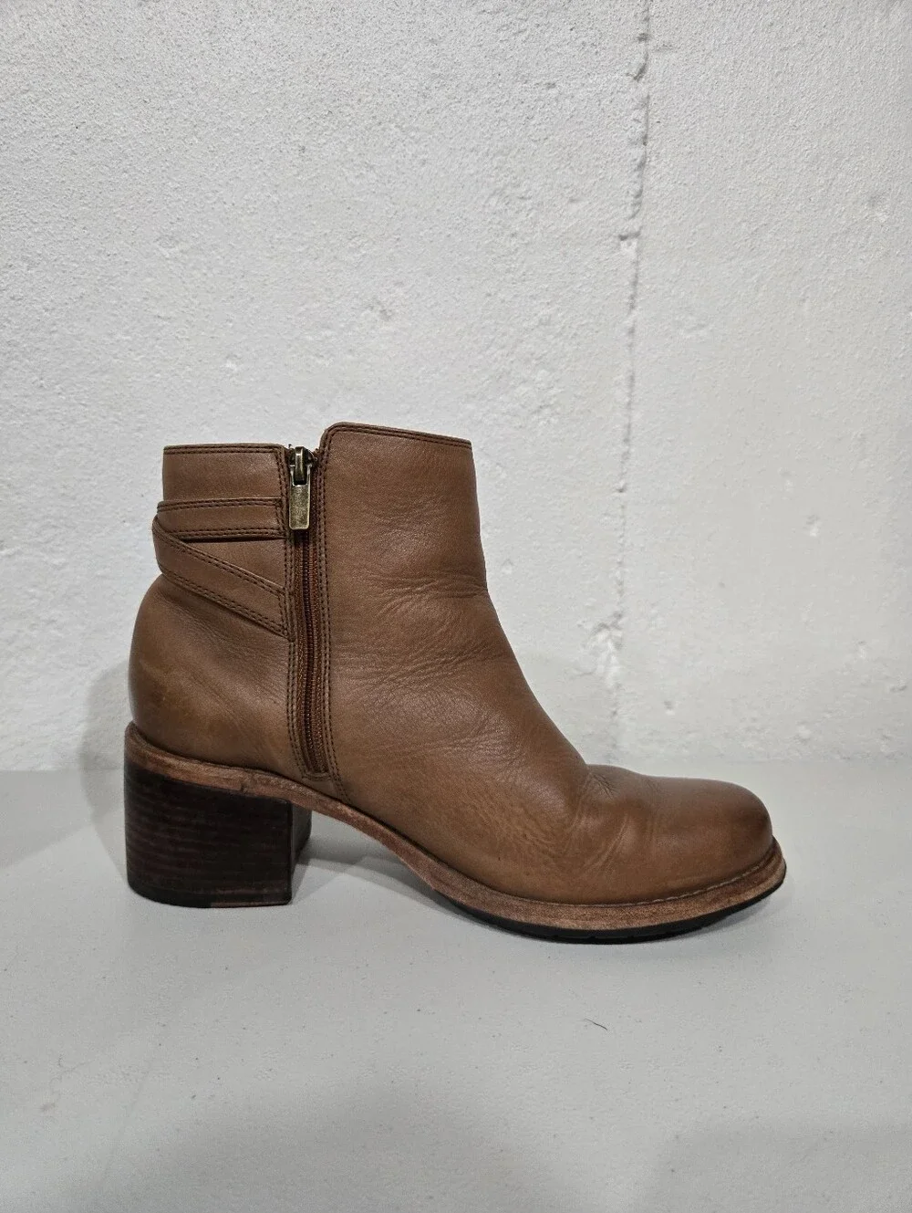 Clarks Leather Western Ankle Boots